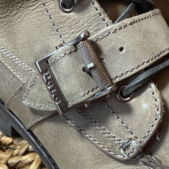 Polo Ralph Lauren Ranger Hiking Boots – Olive Green – Men's 13D – Suede Leather - Picture 8 of 11